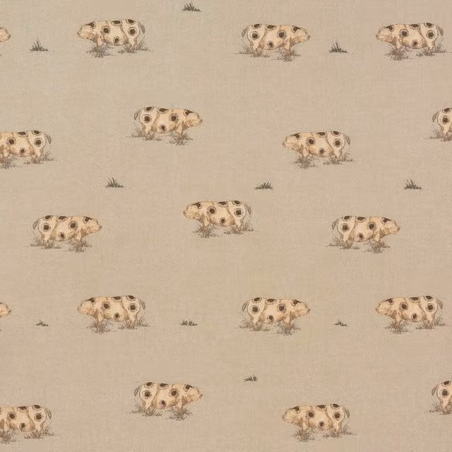 Terrys Country House Old Spot Floral Cotton Fabric in Beige