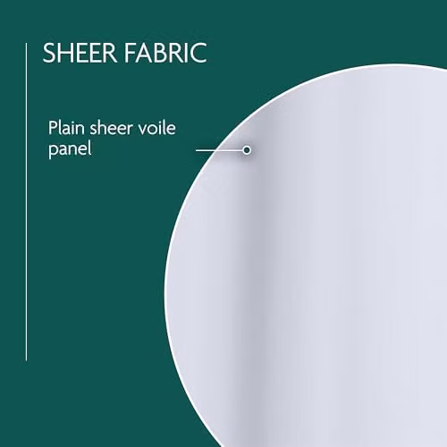 Enhanced Living Cream Voile Sheer Curtains, Pair of Plain Woven Slot Top Panels, W: 145 cm, H: 137 cm – 2