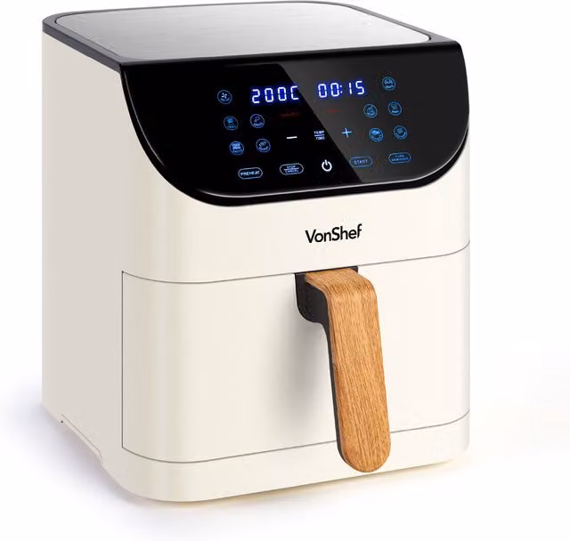 VonShef Fika 6L Digital Air Fryer in Beige – 1
