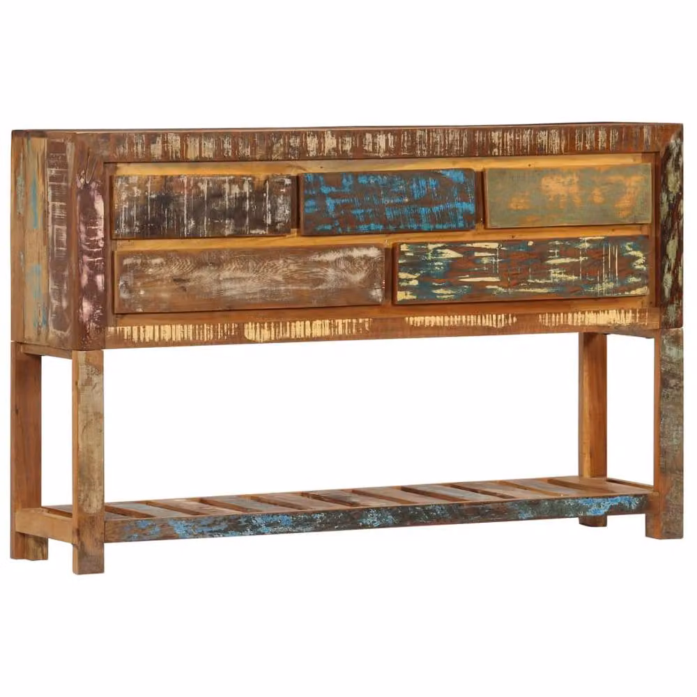 Berkfield Home Rustic Sideboard in Brown Solid Reclaimed Wood, W/D/H: 120 x 30 x 75 cm – 2