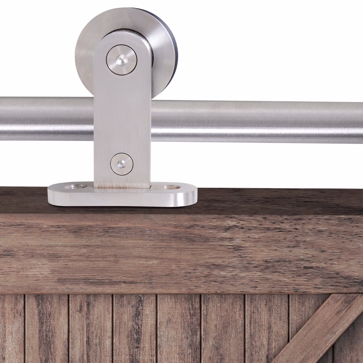 HOMCOM Stainless Steel Sliding Door Kit in Silver – 3