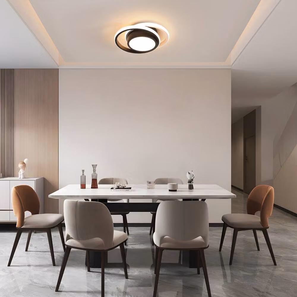 COMELY 32W Modern Round LED Ceiling Light in Black and White with Warm White 3000K Illumination – 2