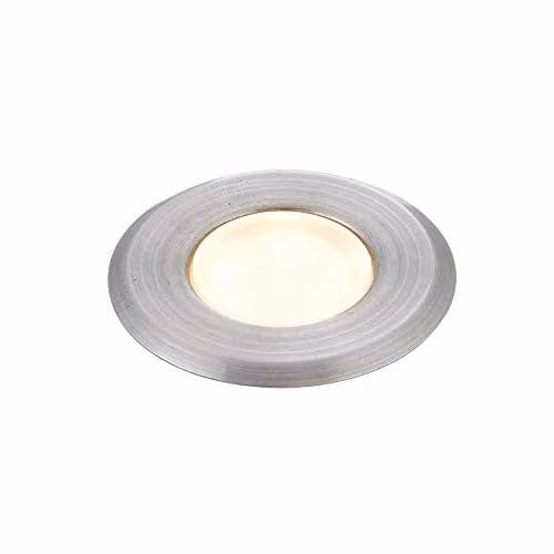 Netlighting Cove Integrated LED Outdoor Recessed Ground Light in Grey Marine Grade Stainless Steel IP67 Warm White