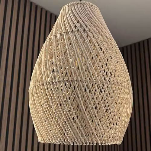 CGC Lighting Enya Round Natural Rattan Easy Fit Lampshade in Beige – 2