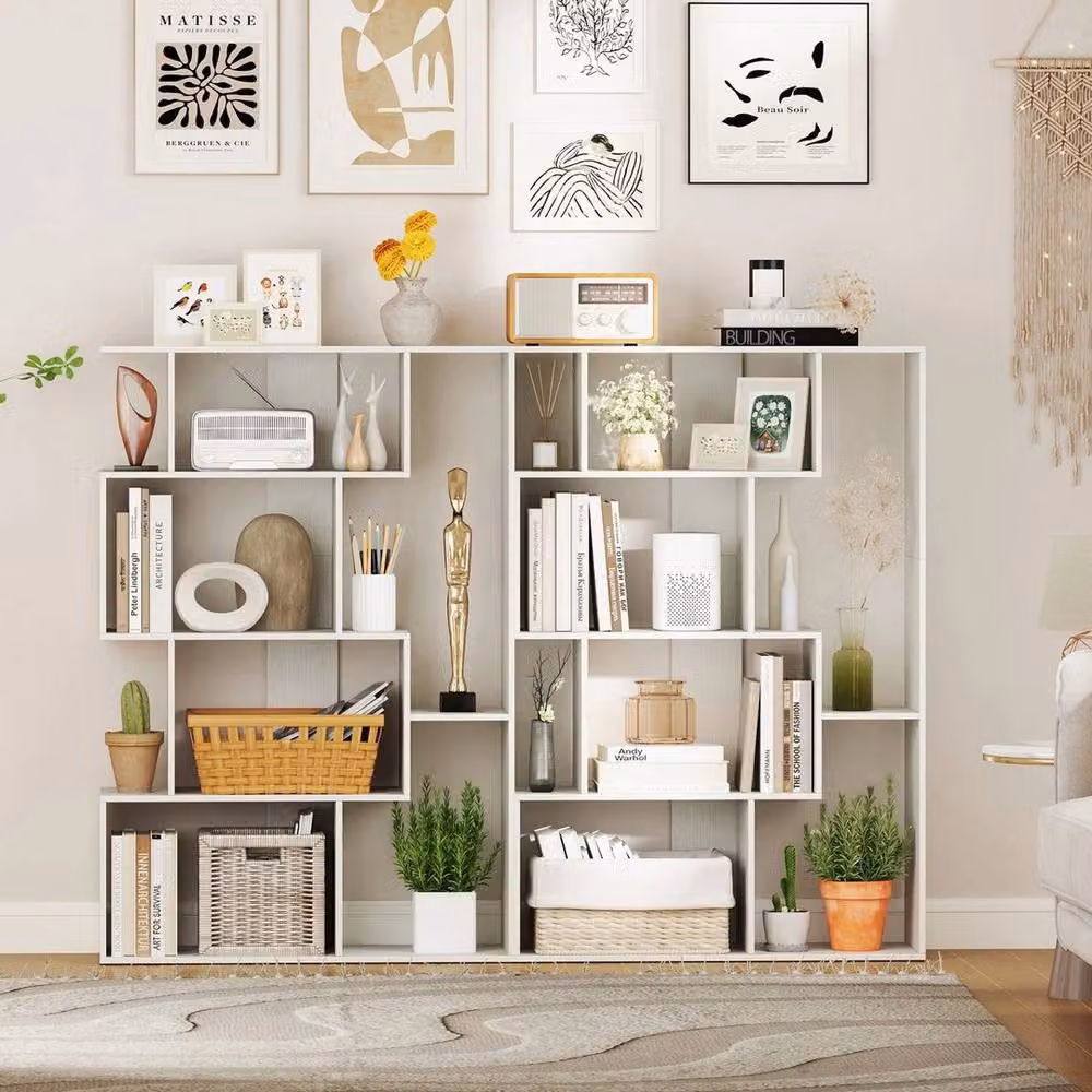 KORVIXA 6-Cube Free-standing Storage Shelf Unit in White, W/D/H: 100 x 100 x 100 cm – 2