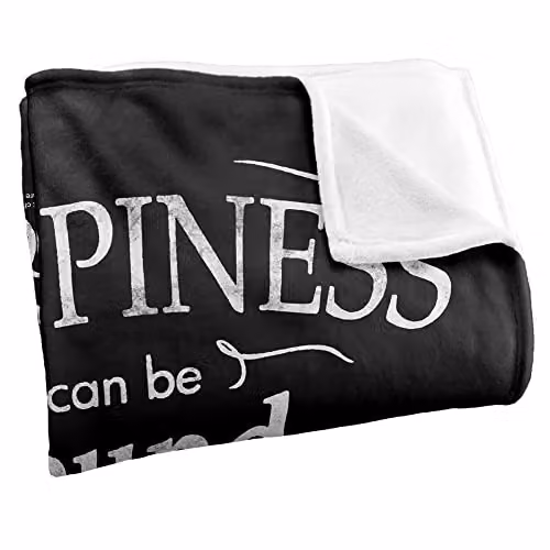 Warner Brothers Harry Potter Happiness Soft Fleece Blanket in White and Multicolour, W: 152 cm, D: 127 cm – 2