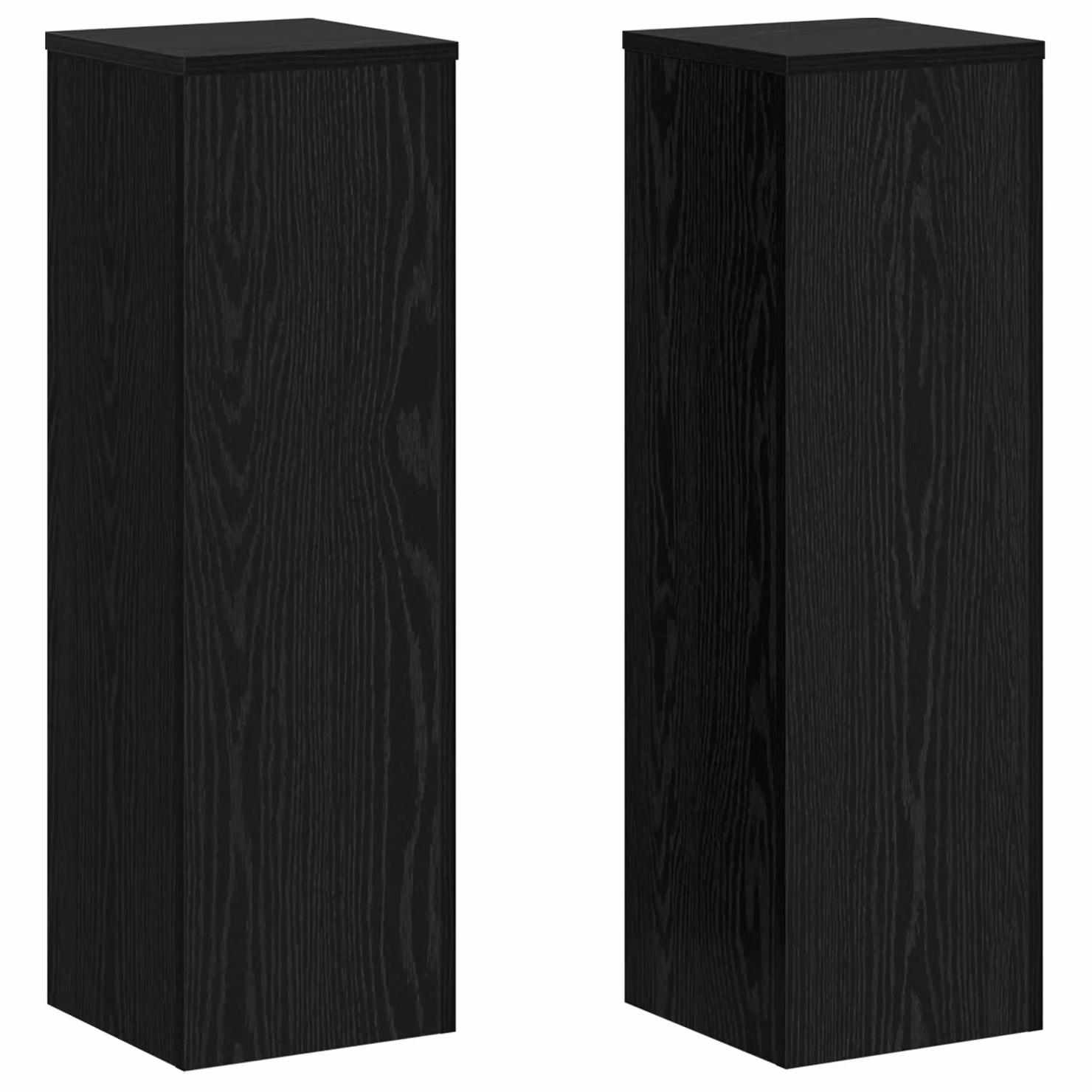 Berkfield Home Set of 2 Modern Black Oak Plant Stands, W/D/H: 25 x 25 x 80 cm – 2