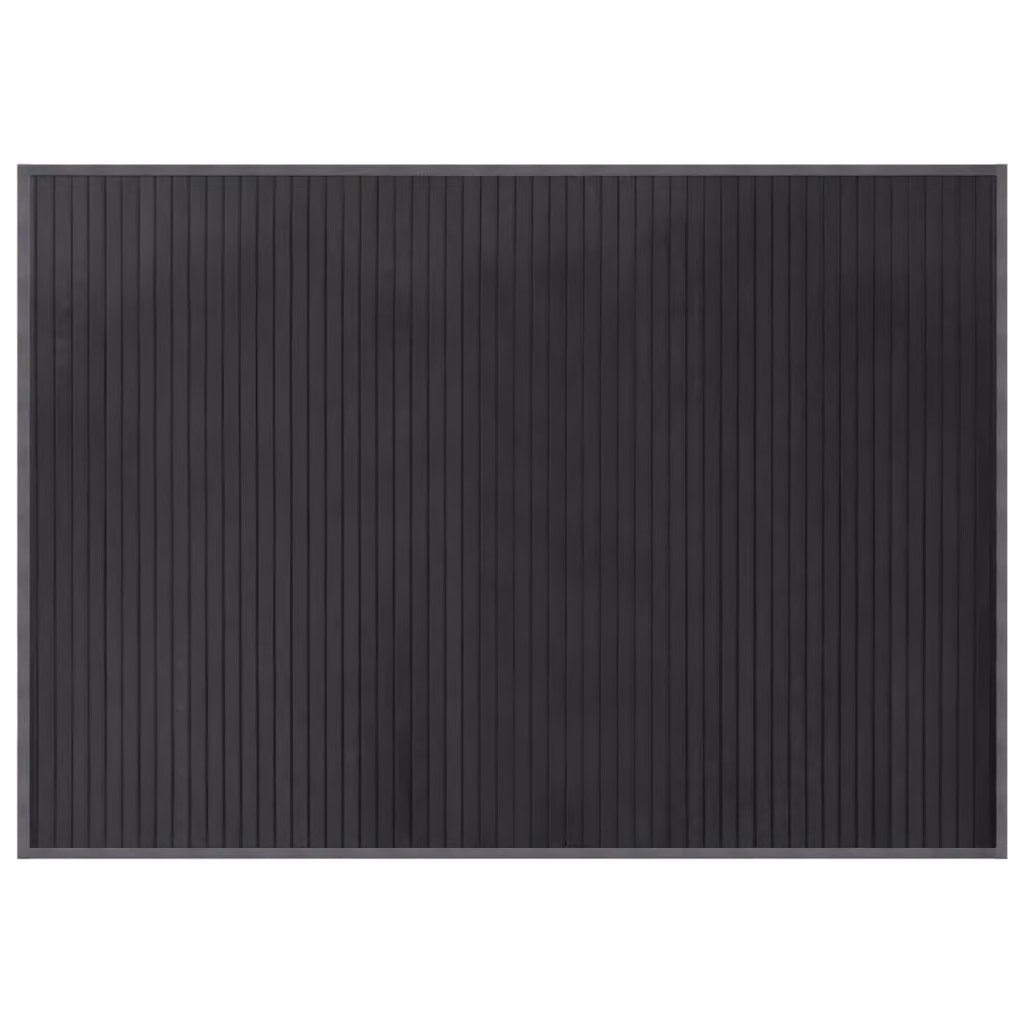 Berkfield Home Rectangular Bamboo Rug in Grey, W/D/H: 100 x 70 x 1 cm – 2