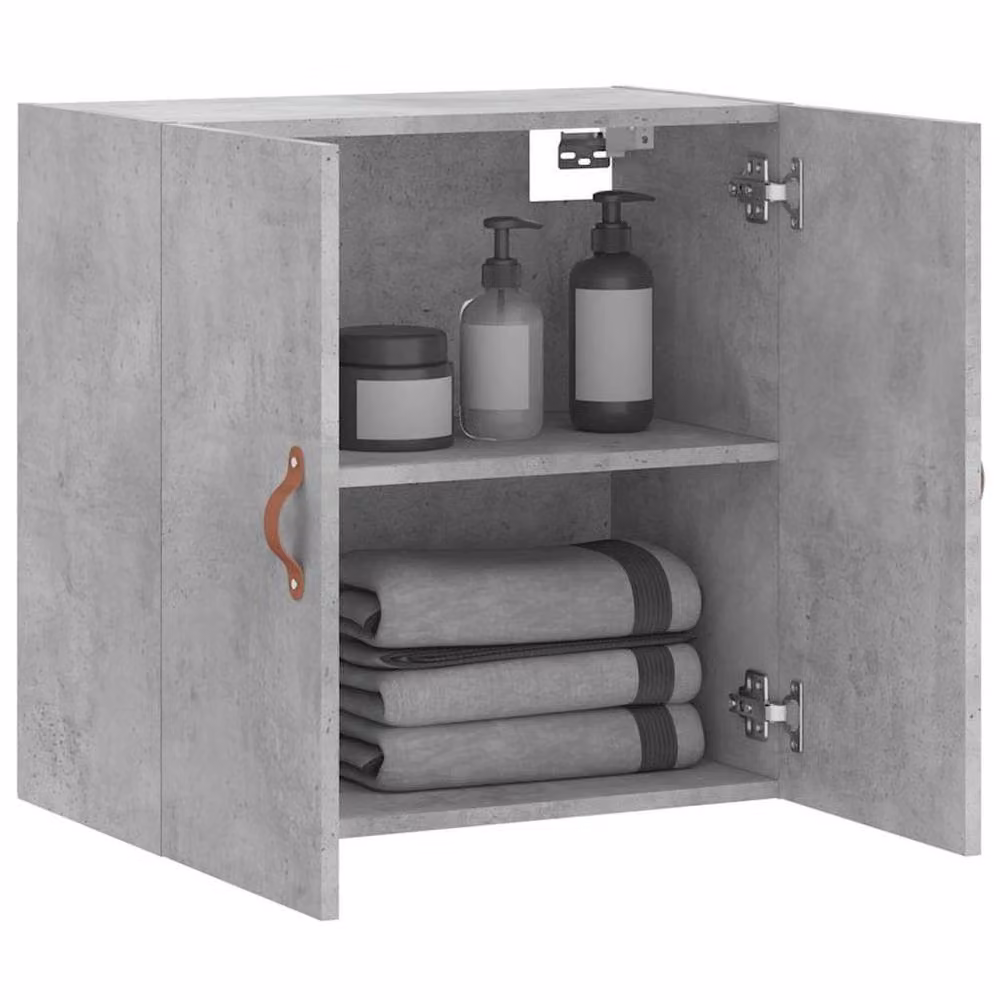 Berkfield Home Wall Mounted Cabinet in Concrete Grey, W/D/H: 60 x 31 x 60 cm – 2