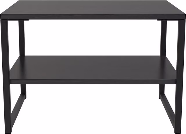 2 U Tamworth Ready Assembled Square Metal Lamp Table in Black