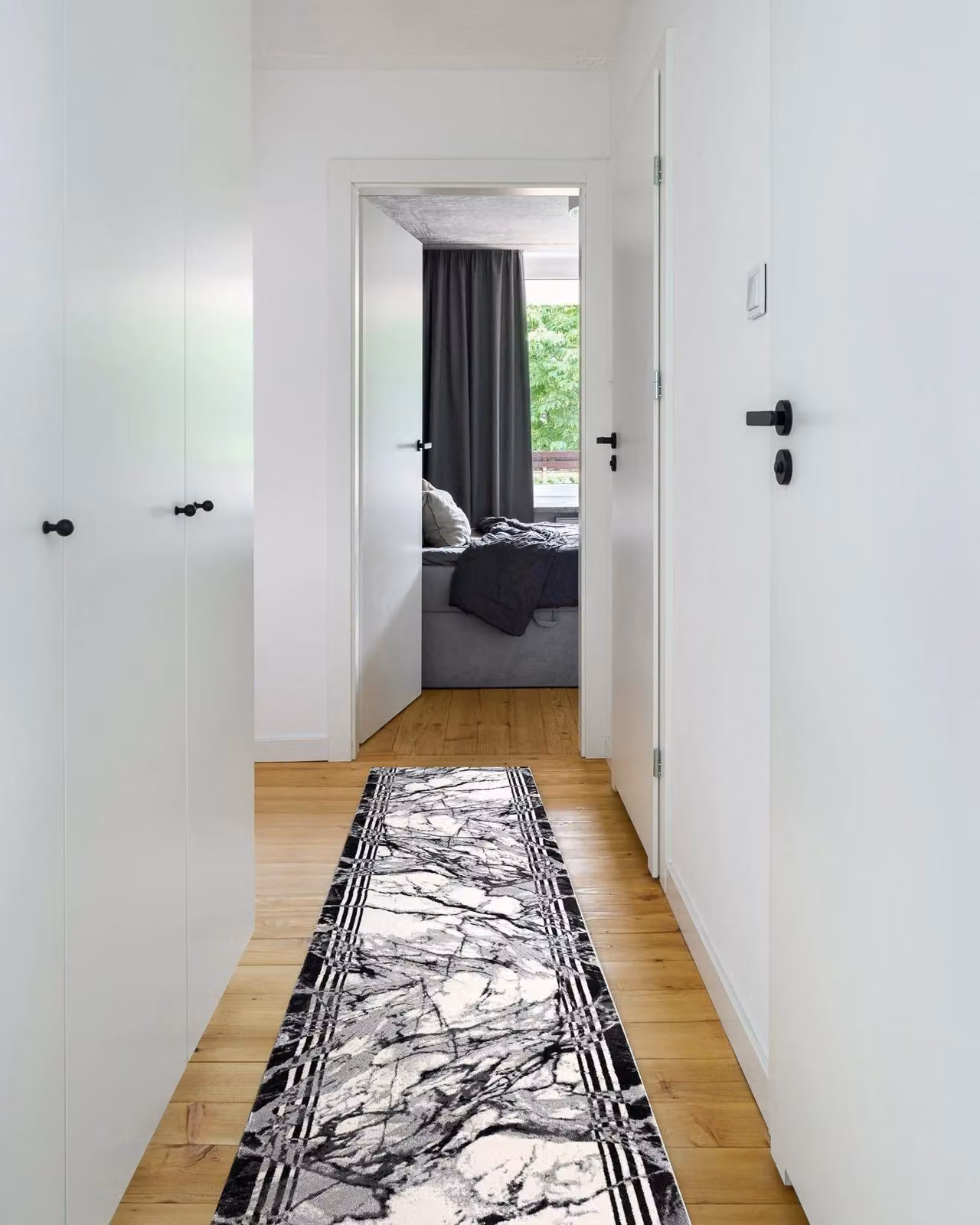 RugsX Modern Tuls Runner in White Stone Look, W: 80 cm x L: 100 cm – 3