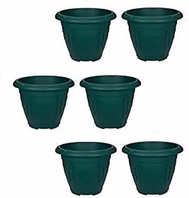 Whitefurze Green Round Venetian Decorative Plastic Garden Planter, Diameter: 43 cm