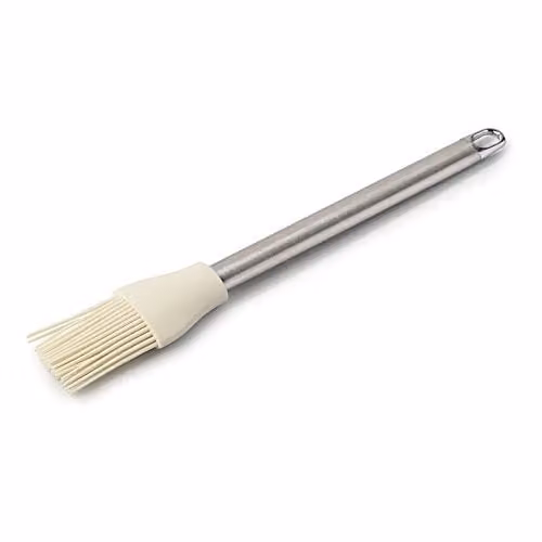 Zeal Silicone Pastry Basting Brush with Stainless Steel Handle in Beige, H 26 cm x W 4 cm x D 1.5 cm