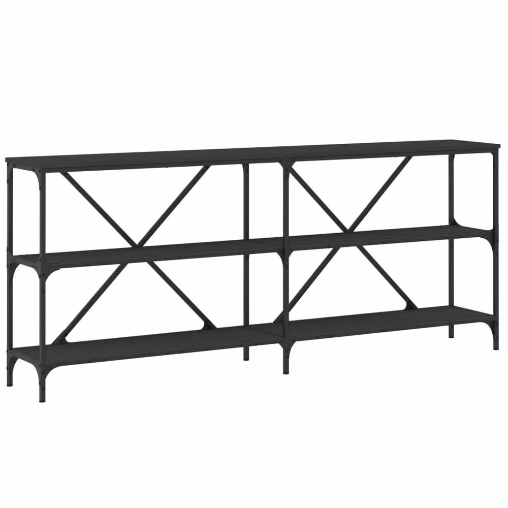 Berkfield Home Industrial Decorative Console Table in Black, W/D/H: 180 x 30 x 75 cm – 2