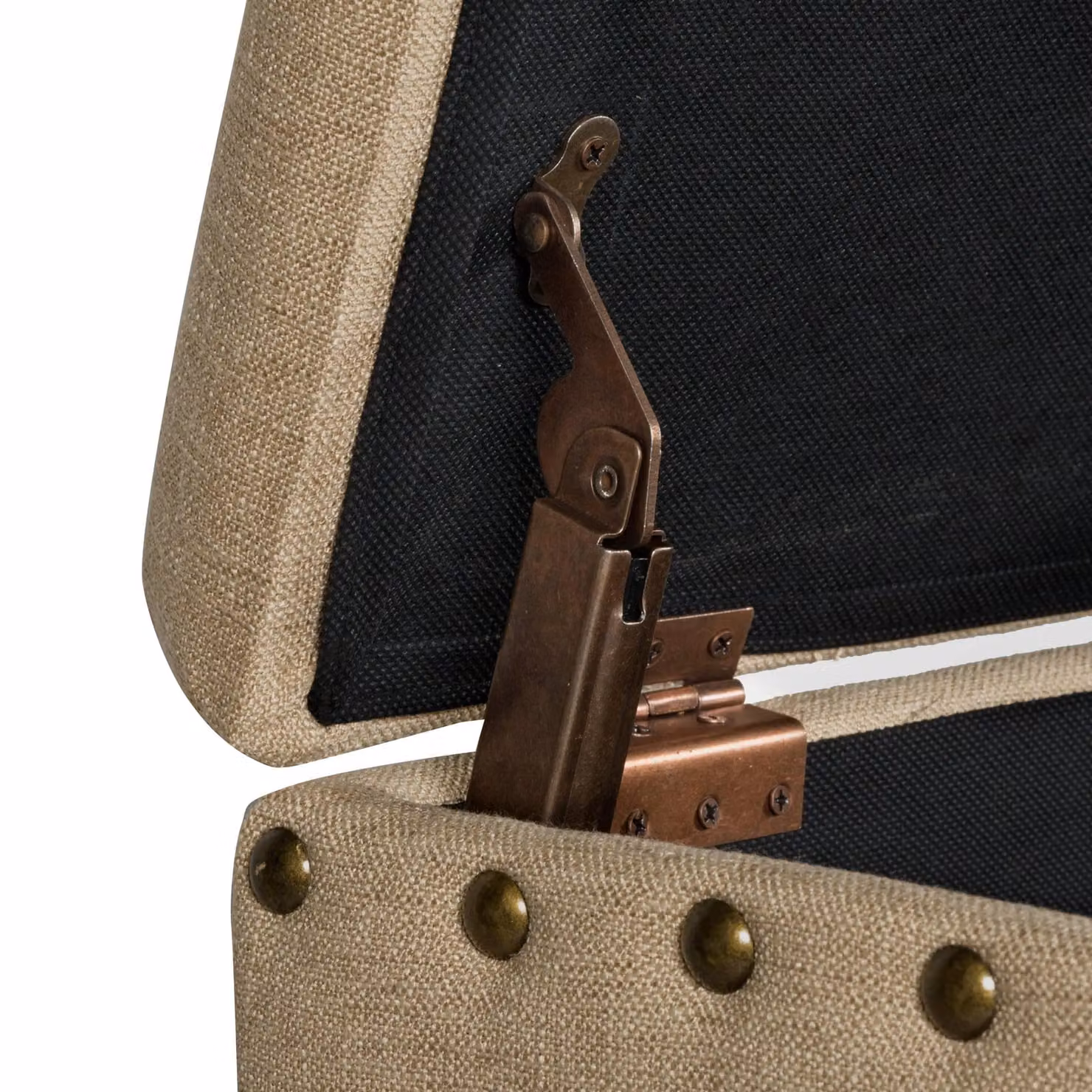 Luxor Living Chelsea Storage Ottoman Bench in Tan Fabric – 4