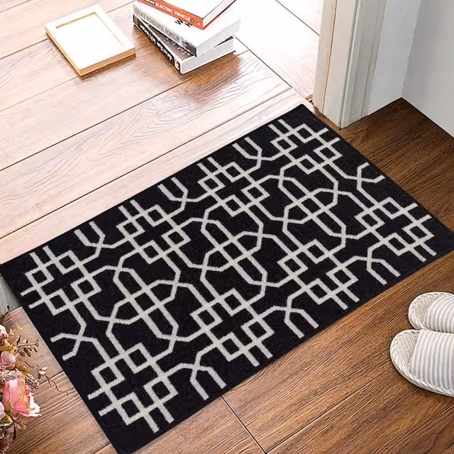 Smart Living Non Slip Siam Gel Mat in Black and Cream, W: 67 cm, L: 120 cm