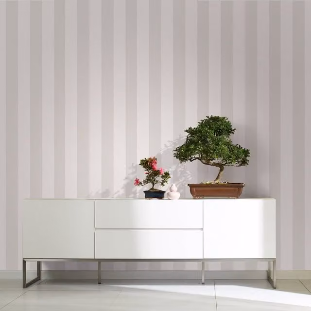 Galerie Industrial Effects Striped Wallpaper in White, Beige and Yellow