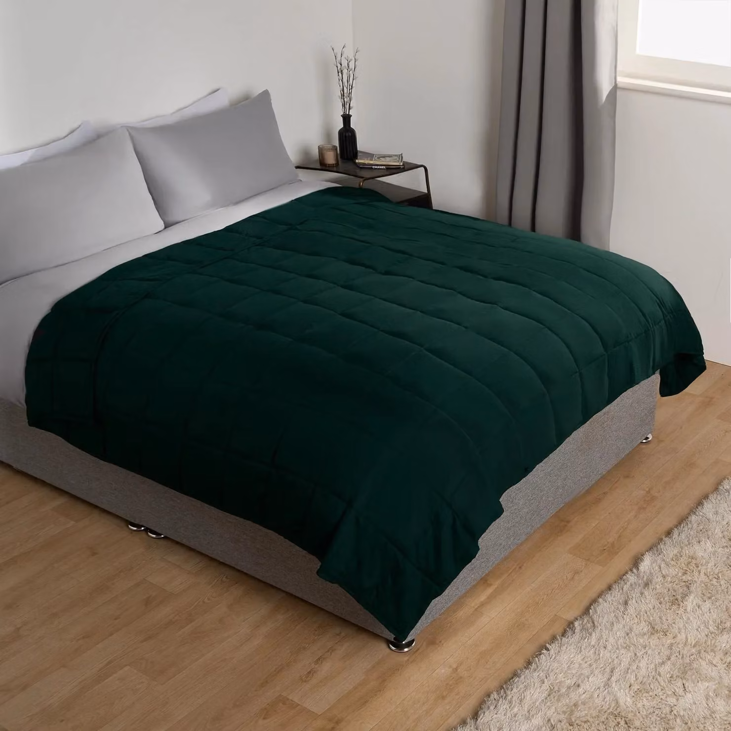 OHS Sensory Sleep Therapy Weighted Blanket for Adults, Green, W/D/H: 125 x 180 cm, 6kg – 8