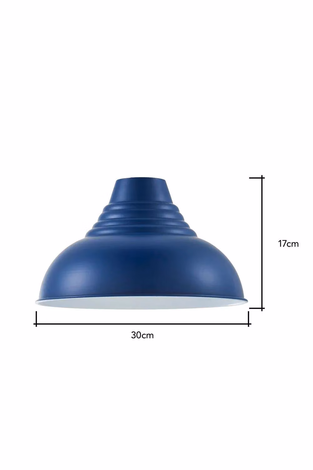 BHS Lighting Steel Dome Easy Fit Diner Light Shade in Blue – 3