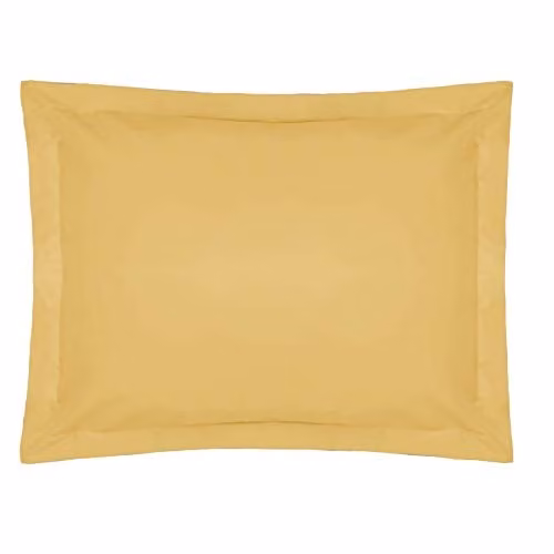 Belledorm Easycare 200 Thread Count Polycotton Percale Oxford Pillowcase, Yellow