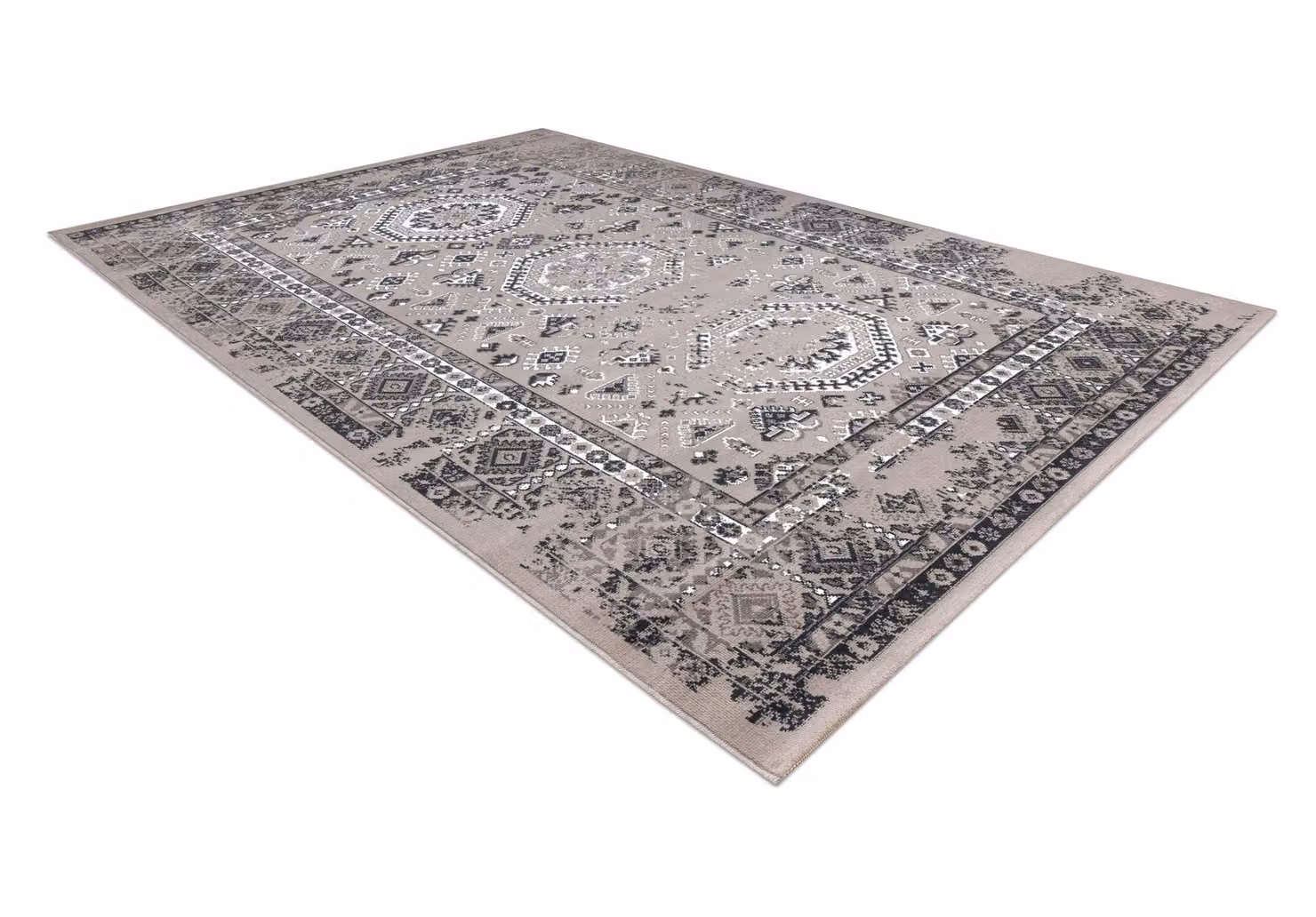 RugsX Vintage Rectangular Rug in Beige, W: 140 cm x D: 200 cm – 2