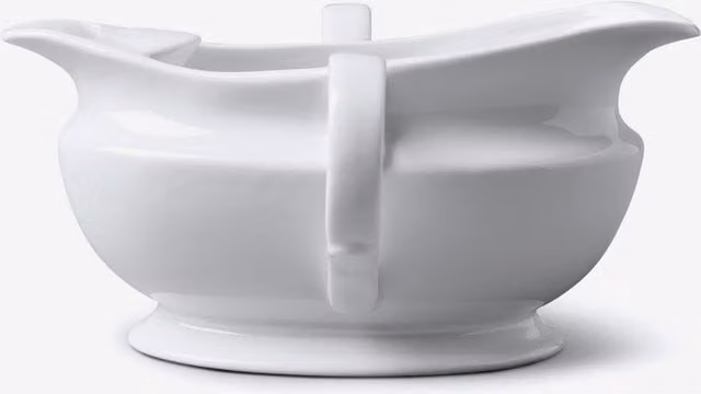 Wm Bartleet & Sons White Porcelain Drip-Free Gravy Fat Separator Jug, 500ml
