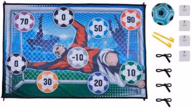 UMKYTOYS Kids Football Goal Target Game in Multicolour and Blue