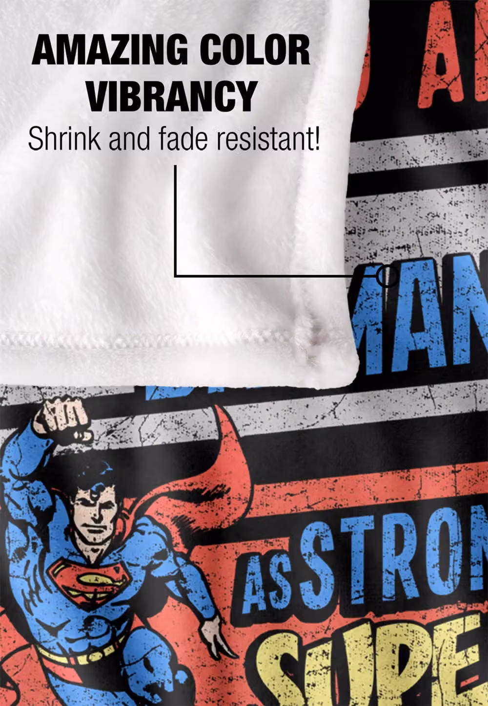 Warner Brothers JLA Aquaman, Batman, Flash and Superman Officially Licensed Silky Touch Super Soft Fleece Throw Blanket in White and Multicolour, W: 152 cm, D: 127 cm – 8