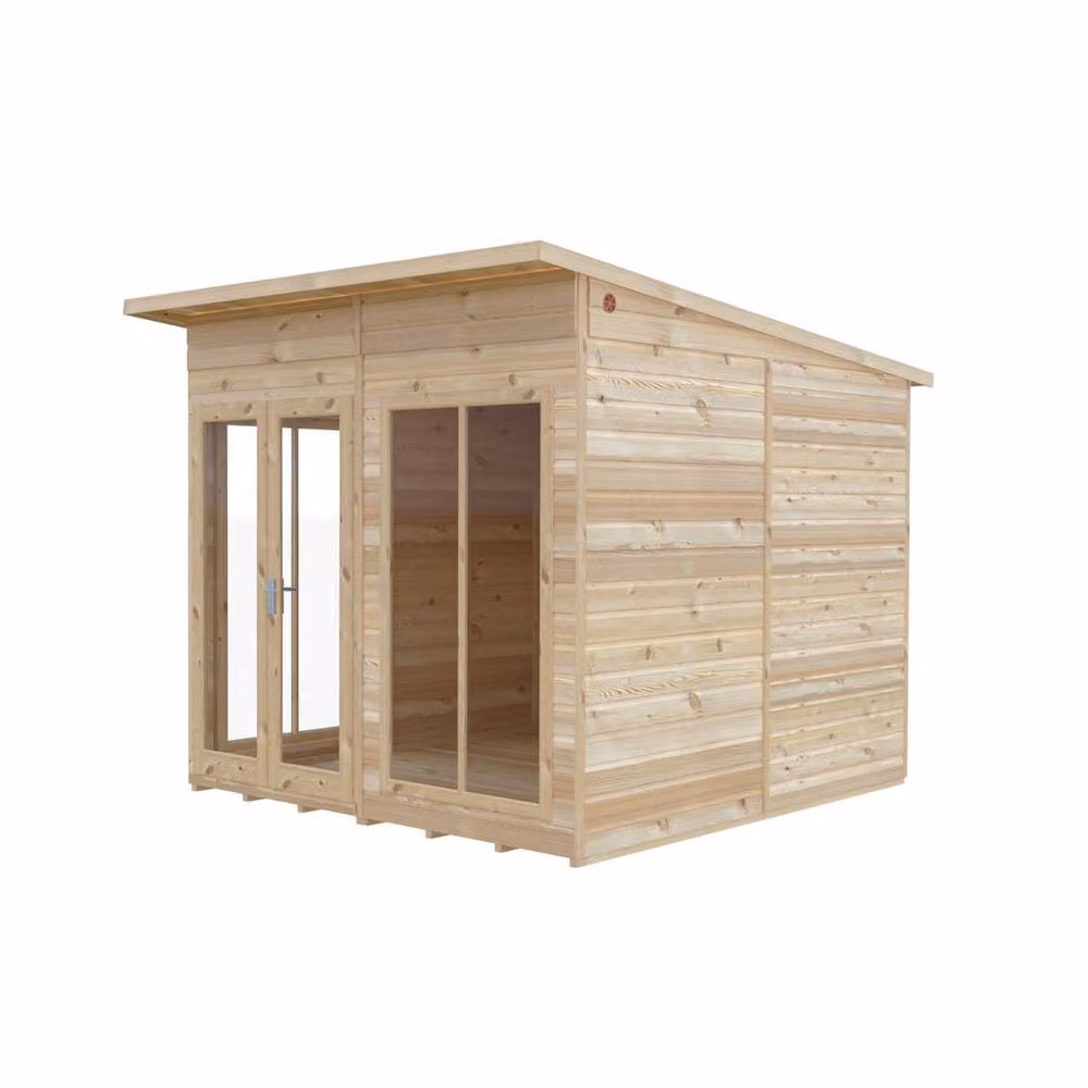 Shires Lela 8x8 Summerhouse in Light Brown, W: 238 cm, D: 244.8 cm, H: 227.5 cm – 1