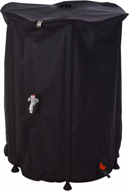 Idooka Large Collapsible 500 Litre Rainwater Butt in Black