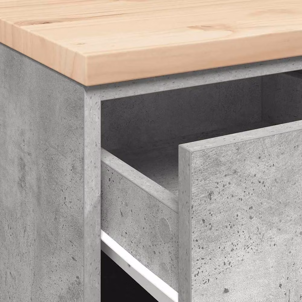 Berkfield Home Durable Garage Storage Cabinet in Concrete Grey, W/D/H: 40 x 51 x 85 cm – 3