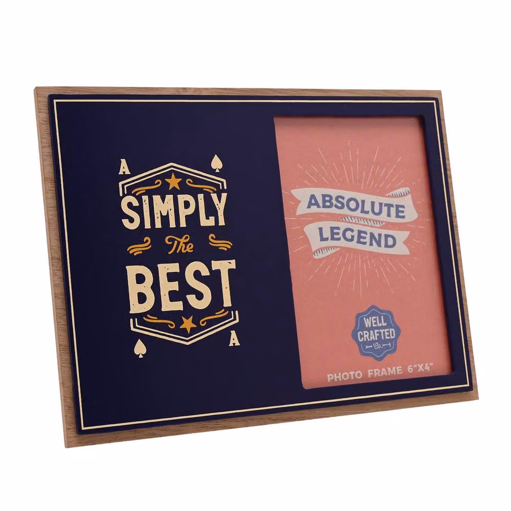 Widdop and Co Blue Rectangular Single Wood Photo Frame, 10 x 15 cm – 2