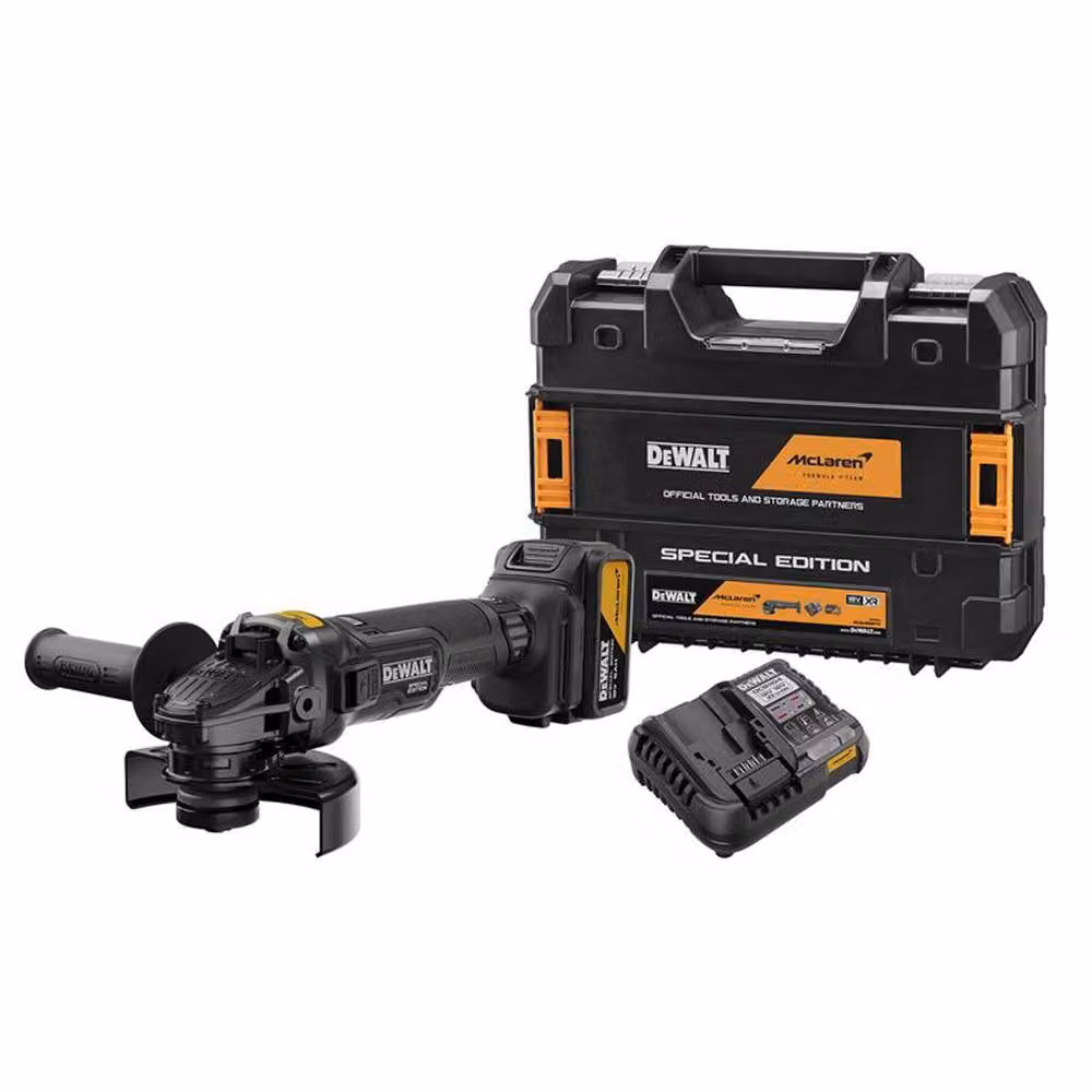 DeWalt DCG45MP1T McLaren F1 18V Brushless Angle Grinder 115mm with 1 x 5.0Ah Battery in Black – 2