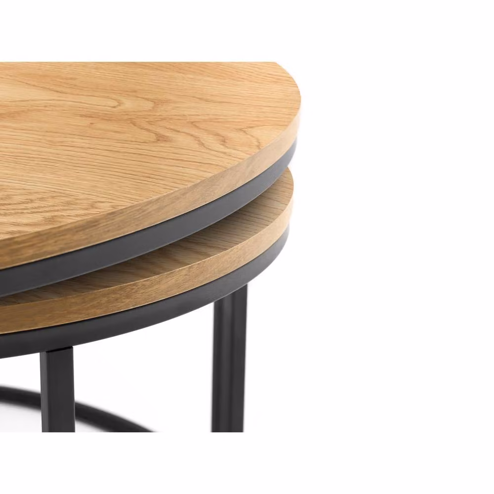 Cheshire Braemar Round Nesting Coffee Table in Light Oak – 4