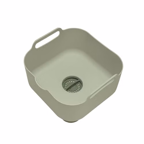 ReBorn Recycled Large Square Washing Up Bowl, 9L, Sage Green
