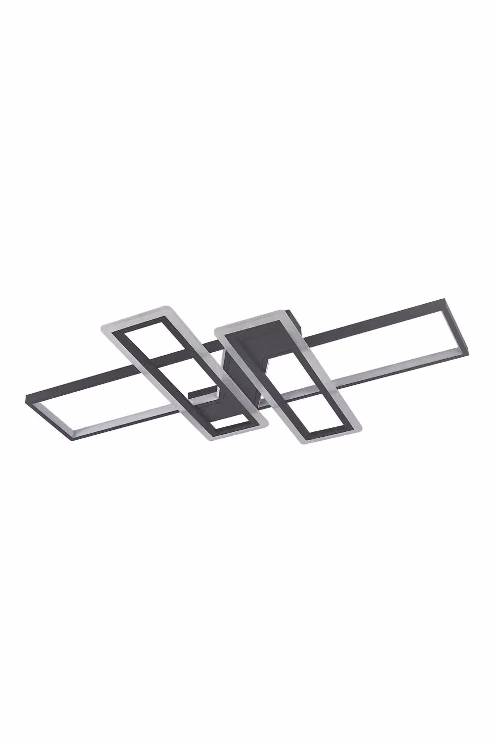 Living and Home Chic Geometric Interlaced Rectangular LED Ceiling Light in Black – 4