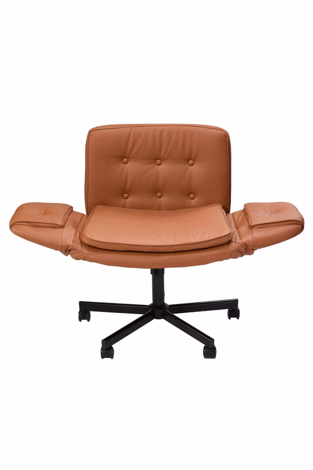Living and Home Ergonomic Faux Leather Office Chair in Brown – 2