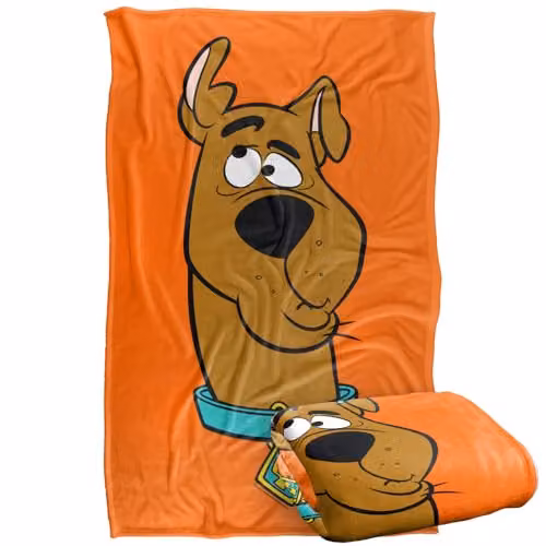 LOGOVISION Scooby Doo Silly Silky Touch Super Soft Fleece Throw Blanket, Multicolour, W: 91.44 cm, L: 147 cm – 1