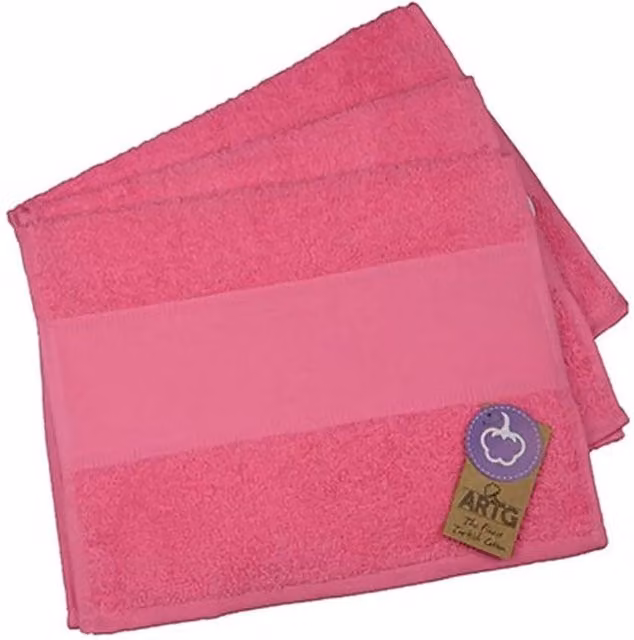 ARTG Pink Personalised Embroidered Cotton Terry Guest Towel – 1