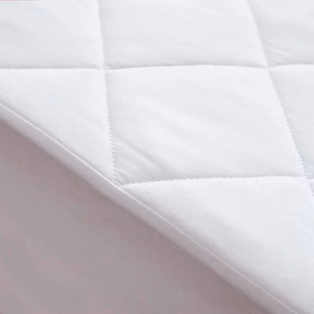 Bedeck of Belfast Quilted Cotton Percale Mattress Protector, White, W: 90 cm, L: 200 cm