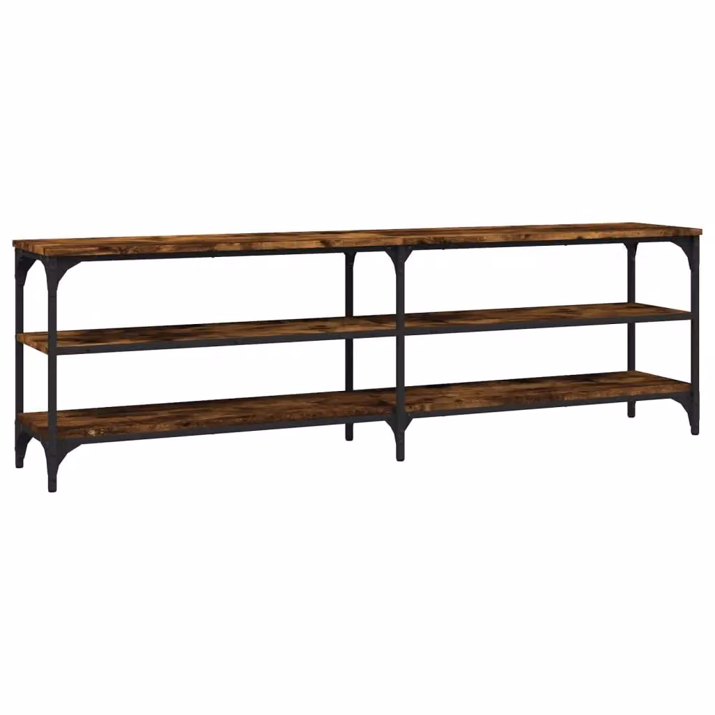 Berkfield Home Industrial Smoked Oak TV Cabinet in Brown, W/D/H: 160 x 30 x 50 cm – 2
