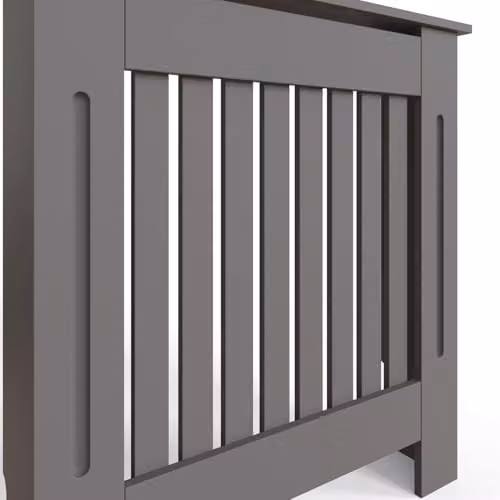 FWStyle Grey Vertical Slat Small Radiator Cover Shelf Cabinet W/D/H: 82.3 x 19 x 78 cm – 3