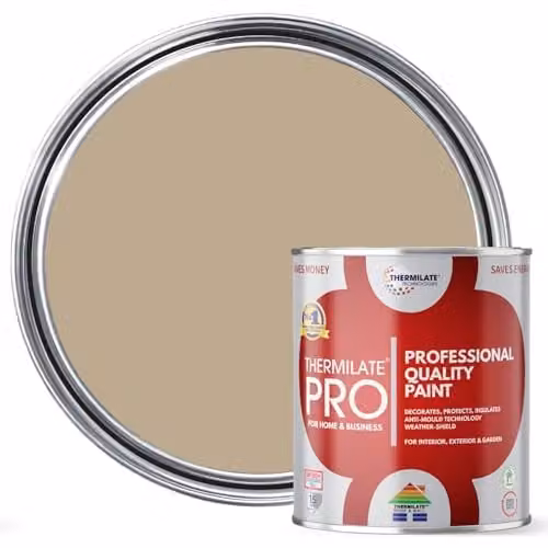Thermilate Technologies PRO FLEX All-in-One Multi-Surface Paint and Primer, Matt, Beige, 1L – 1