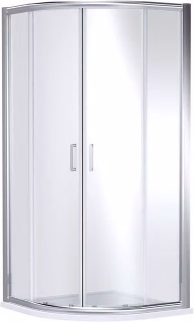 Balterley Ellenhall 8mm Glass Quadrant Corner Shower Enclosure, Silver, W/D: 900 x 900 mm – 1