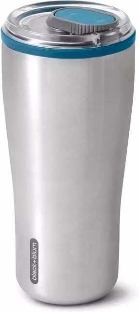 Black + Blum Insulated Stainless Steel Travel Tumbler, 600ml, Blue and Black