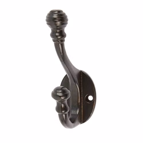 Hammer and Tongs Metal Ball End Hat and Coat Hook in Black or Gold – 1