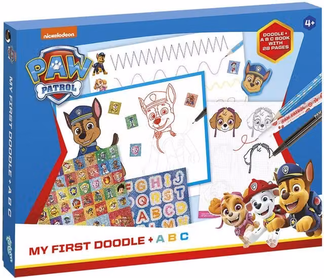 Totum Paw Patrol My First Doodle and ABC Creative Drawing and Language Book, Multicolour