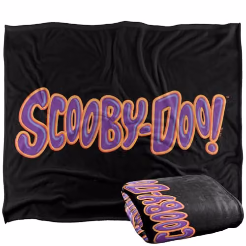 LOGOVISION Scooby Doo Logo Silky Touch Super Soft Fleece Throw Blanket, Multicolour, W: 127.0 cm, H: 152.4 cm