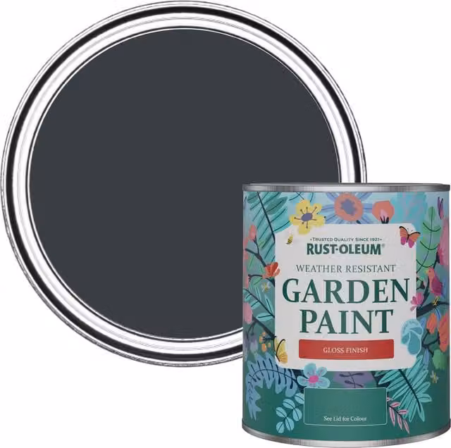 Rust-Oleum Garden Paint in Gloss Finish, Anthracite Grey (RAL 7016), 0.75 l