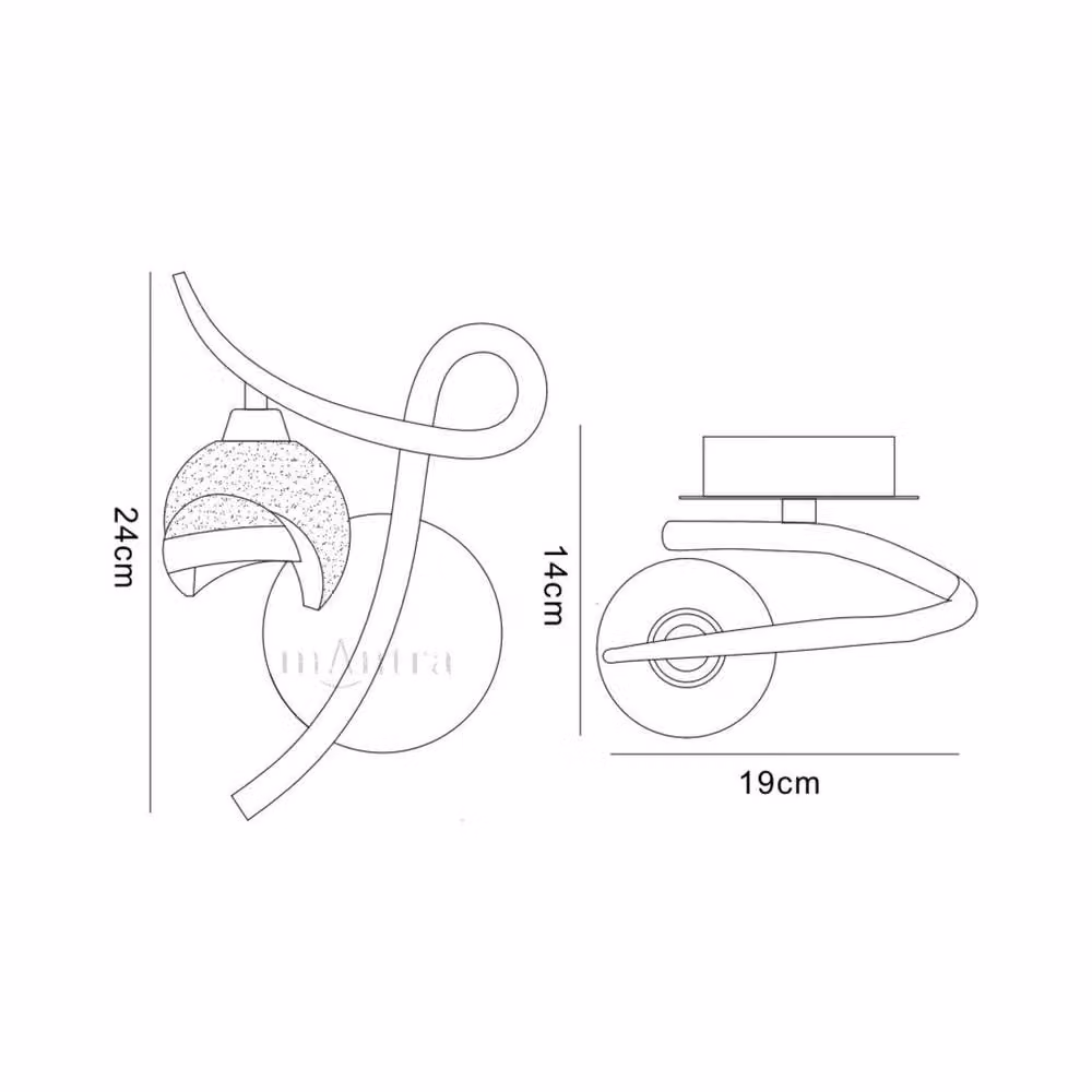 Netlighting Fragma Wall Lamp with G9 Bulb in Black and Chrome – 2